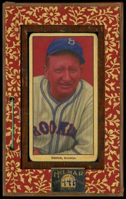 Picture, Helmar Brewing, T206-Helmar Card # 447, Dazzy VANCE (HOF), Red Background, Brooklyn Dodgers